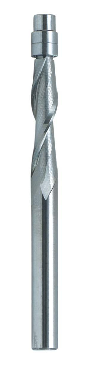 PANHAM 1/4-Inch Diameter Spiral Flush Trim Bit Up Cut Router Bit Solid Carbide with 1/4-Inch Shank Diameter