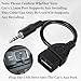 FdcLixuvol USB to AUX Audio Adapter, 3.5 mm Male AUX Audio Jack Plug to USB 2.0 Female Converter Adapter Cable Cord 9 Inch Length Black OTG Adapters Accessories for Car Playing Music with U-Disk