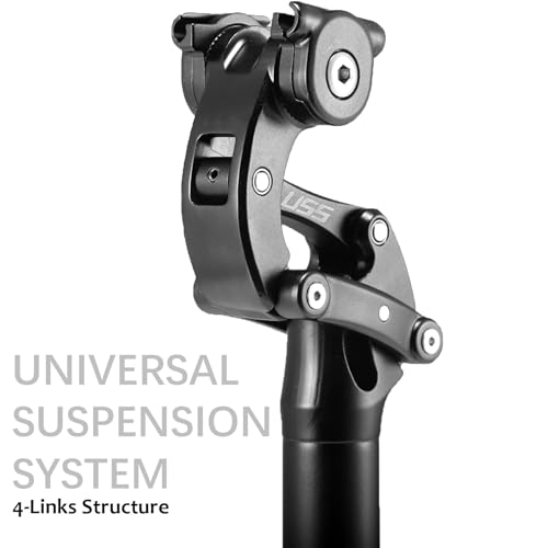 CooMeng SAFORT USS SP18 Suspension Seatpost 4-Links Structure with Hard/Soft Micro Adjustment Function 27.2/28.6/30.0/30.4/30.9/31.6/33.9mm for Road, Gravel, MTB & Electric Bikes-31.6MM by CooMeng - Image 3