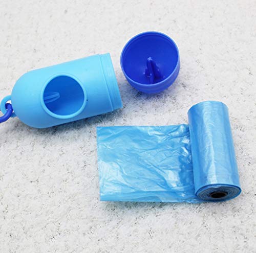 Image of Portable Plastic Diaper odor bags Disposal Bags Roll With Plastic Box Cover (Blue)