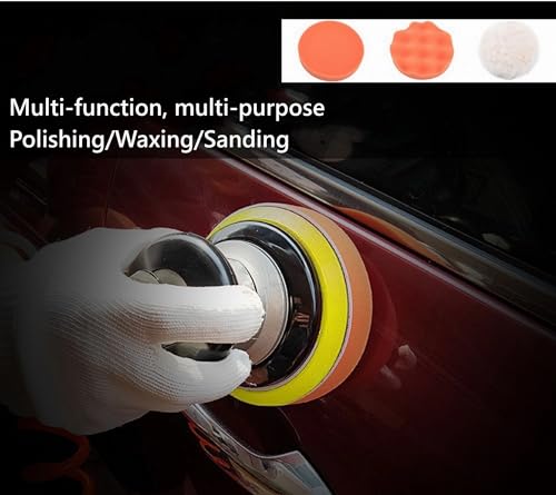 Professioneller Exzenterschleifer Druckluft, Hochleistungs-Doppelwirkungs-Pneumatikschleifer Polierer mini mit Klettverschluss, 10000 U/min (Silber 150mm)