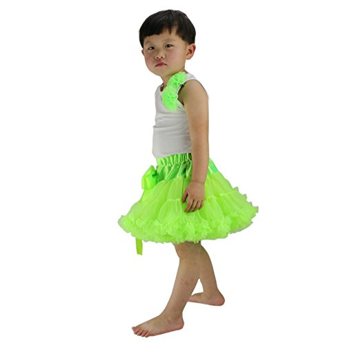 Wennikids Baby Girls Clothes Dance Pettiskirt Petticoat Dance Tutu X-Large Lime #TOP6