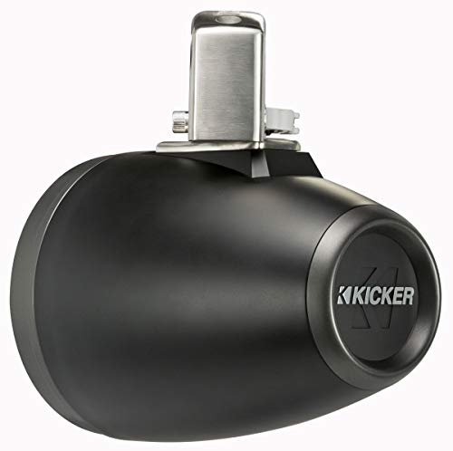 Image of KICKER 45KMTC8 Marine Audio Boat 8 inch Tower Pod Speaker System Pair Charcoal (Certified Refurbished)