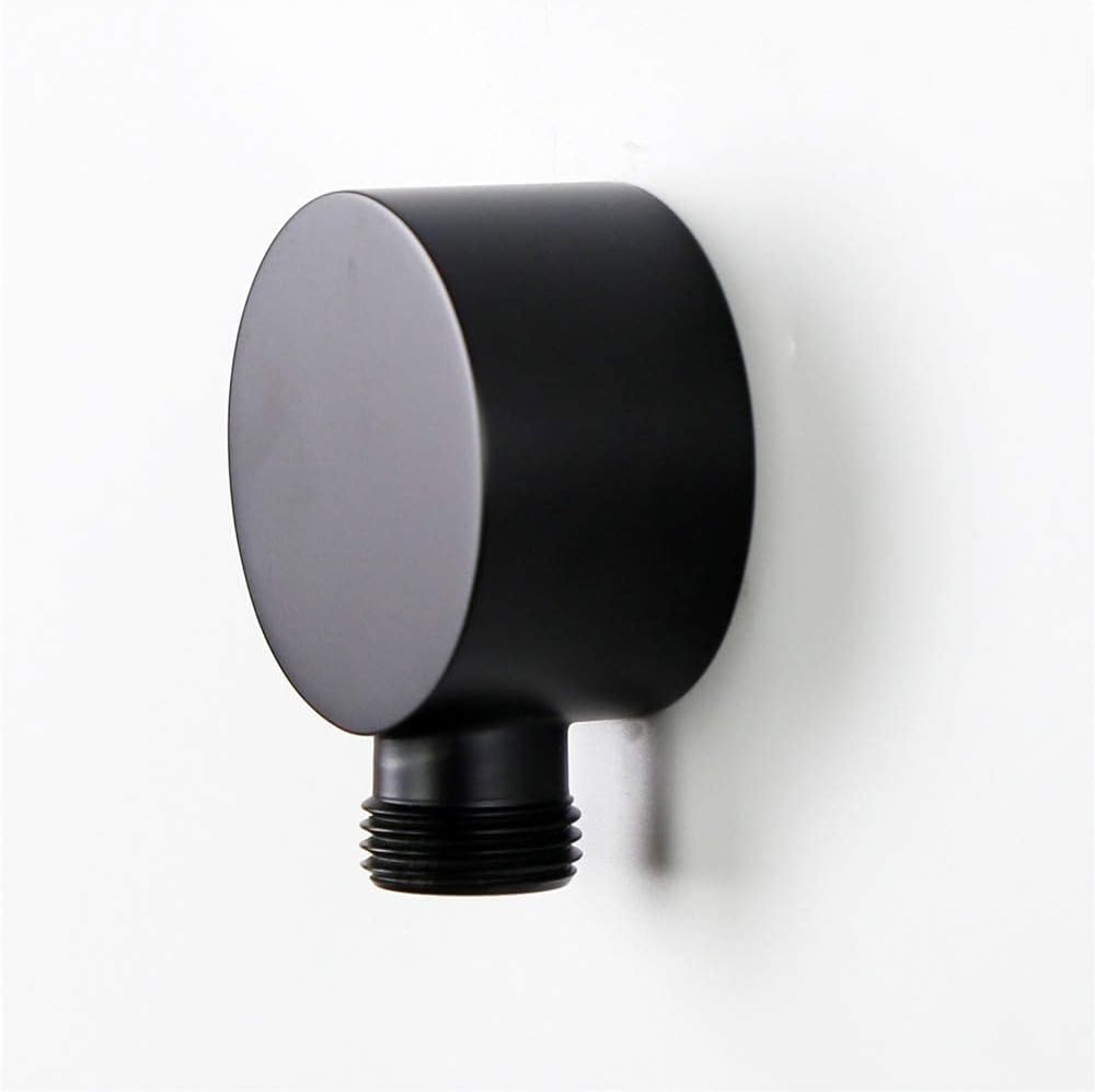 Faucet Wall Supply Elbow Drop Ell Hand Held Shower Hose Connector Wall Union Water Supply for Handheld Shower Head Shower Elbow Hand Shower Replacement Part Tub Hose Adapter Attachment Matte Black image 4