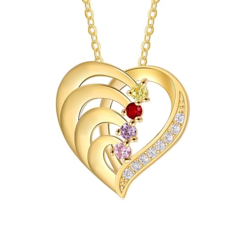 Stacking Necklaces For Women Necklaces Pendant Necklace With Birthstones Custom Promise Heart Pendant With Engraved Christmas An
