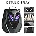 DABASHAN Motorcycle Backpack for Men, LED Backpack With DIY Programmable Full Color Screen, Hard Shell Large Capacity Waterproof Helmet Bag Laptop Backpack(Black)
