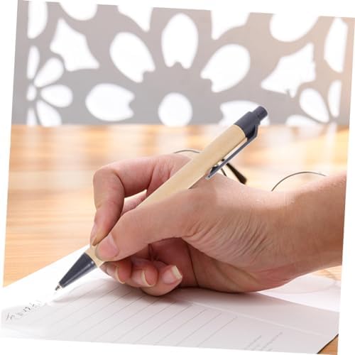 NUOBESTY 8 parça ergonomik geri çekilebilir tükenmez kalem, siyah mürekkepli, ofis, okul ve günlük kullanım için, çok fonksiyonlu yazı gereçleri, öğrenciler ve yaratıcı uygulamalar için - Görsel 4