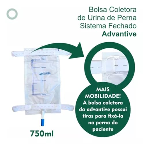 Kit 10 Bolsas Coletora De Urina Perna 750ml Estéril Movel