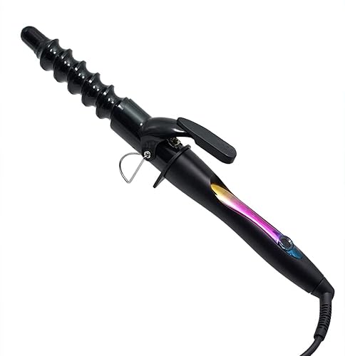 Miniatura 7 de Varita rizadora de pelo de 1.260 in, rizador de pelo en espiral para cabello corto y largo, pinzas de cerámica para rizos de onda grande, rizador de