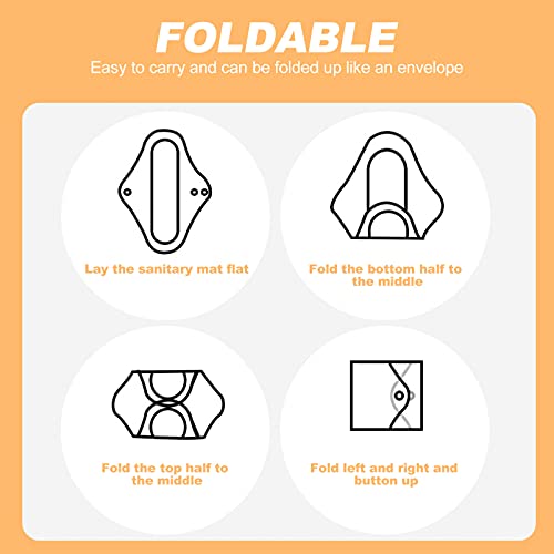 EXCEART 2Pcs Reutilizável Sanitária Pad Lavável Bamboo Cloth Menstrual Pads Almofadas de Incontinênc