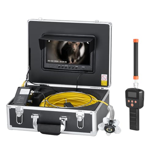 VEVOR Sewer Camera with 512Hz Locator, 98 ft/30 m, 9