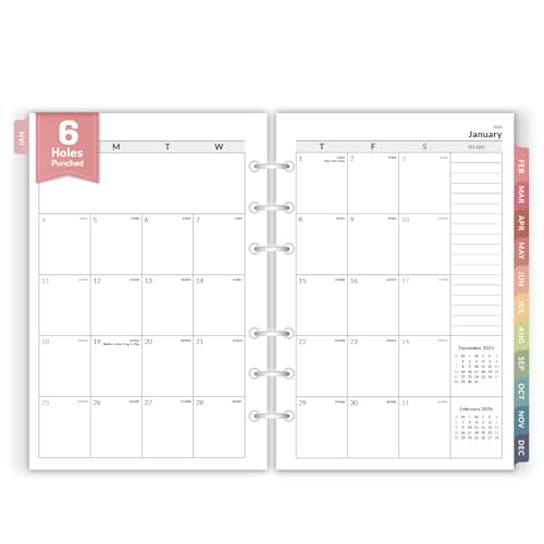 Forvencer 2026 Monthly Planner Refills, Jan 2026 - Dec 2026,