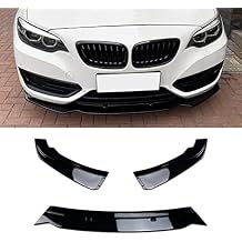 Front Bumper Lip Compatible with 2014-2019 BMW 2-Series F22 220i 225i 228i Body Kit Spoiler Bumper Canard Lip Splitter Glossy Black/Carbon Fiber Look Glossy Black