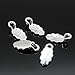 Aanraku Bails - 24 Silver Plated Earring Bails Oak Leaf design. Glue on. Great for Making Dichroic, Glass & Wooden Earrings. (12 matching pairs)