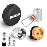 HUANSHA 3PCS Propane/Isobutane/Butane/Refill Adapters Set, Propane To Butane Adapter Conversion, Butane Fuel Canister Shifter, Camping Backpacking Stove Refill Adapter Valve For 1LB Propane Gas Tank
