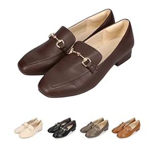 ORiental TRaffic(オリエンタルトラフィック) レディース 跳べる スクエアトゥ 2.3cmヒール 大きいサイズ 小さいサイズ 歩きやすい ビットモチーフ クッション入り 履きやすい 疲れにくい R-3210パンプス ローファー