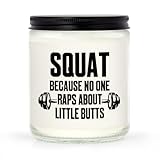 Petalsun Gym Workout Gifts for Women, Funny Motivational Gifts for Fitness Exercise Sports Crossfit Pilates Lover, Gym Rat, Birthday, Christmas- Lavender Natural Soy Wax Candle(7oz)