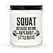 Petalsun Gym Workout Gifts for Women, Funny Motivational Gifts for Fitness Exercise Sports Crossfit Pilates Lover, Gym Rat, Birthday, Christmas- Lavender Natural Soy Wax Candle(7oz)