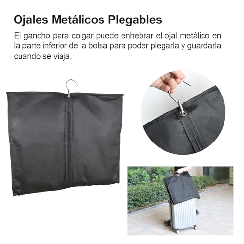Miniatura 6 de 60x100cm Fundas Ropa Negro 4 Pcs Fundas Para Armarios Ventana Visible Bolsa De Traje Antipolvo Para Almacenamiento De Vestidos Funda De Ropa, Bomei Pack