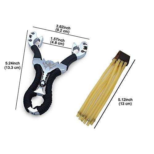 Huntingdoor Zwille Steinschleuder Profi für Jagd Edelstahl Schleuder Set Outdoor Jagdschleuder Katapult Sportschleuder Leistungsstarke Slingshot mit Zubehör