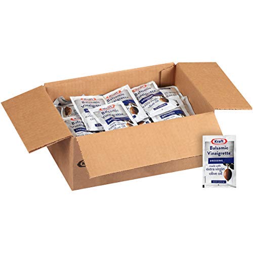 Kraft Balsamic Vinaigrette Salad Dressing Single Serve Packet (1.5 oz Packets, Pack of 60)
