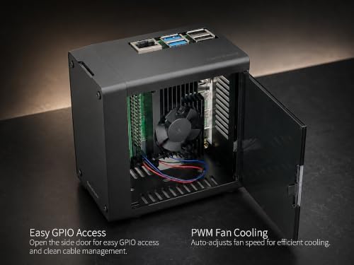 PWM 팬 및 측면 GPIO 액세스 도어가 있는 라즈베리 파이 4용 미니 타워 케이스 — 사진 2