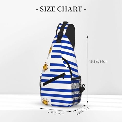Sac de poitrine Uruguay en diagonale pour homme avec sangle ajustable