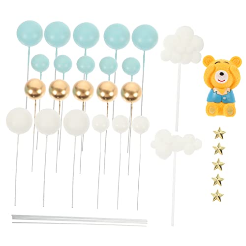 Totority 5 Conjuntos De Linha De Bolo Decoração Azul Decoração Rosa Topos De Bolo Conjunto De Nuvens