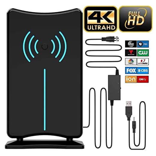 Amplified HD Digital TV Antenna, Support 4K 1080p Fire tv Stick and All Older TV's Indoor HDTV Local Channels, Signal Booster - 16.5ft Coaxial Cable