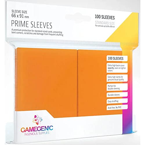 Gamegenic GGS11023ML Prime Sleeves (100-Pack), Orange