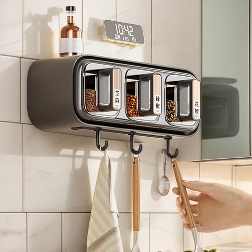 Boîte d'assaisonnement murale sans perçage pour protéger vos épices de l'humidité - 3