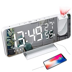 Yunyoda Projektionswecker Digitaluhr mit Spiegel