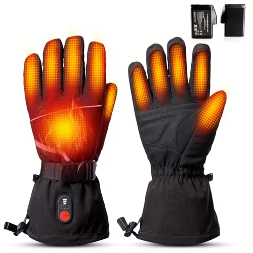 SNOW DEER Heated Gloves for Men Women, Electric Glove Rechargeable