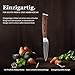 Wakoli EDIB Officemesser aus echtem Damaststahl (VG10 Kern) mit 8,5 cm Klinge – Scharf und handlich – Damastmesser mit Pakkaholzgriff in Geschenkbox – kleines Küchenmesser für Obst & Gemüse