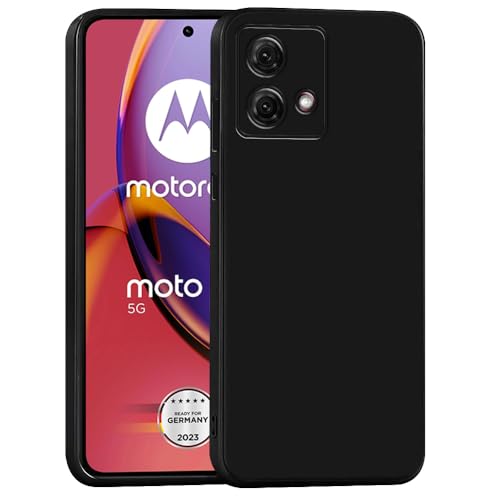 Image of Back Cover for Motorola Moto G84 5G | Full Camera Protection | Premium Liquid Silicon Case | Flexible Bumper Case for Motorola Moto G84 5G (Black)