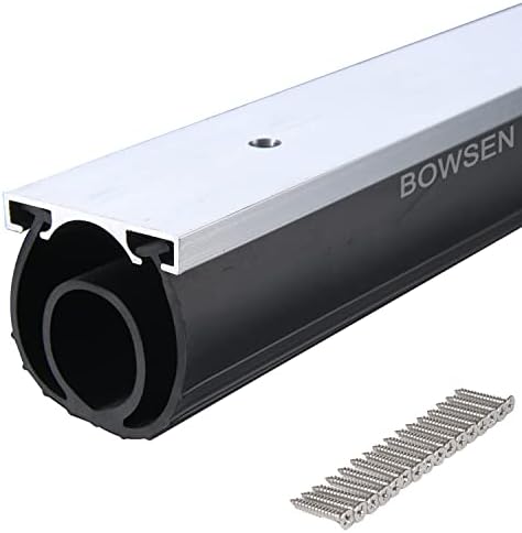 BOWSEN Heavy-Duty U+O Ring Universal Garage Door Bottom Seals Weatherstrip Rubber with Aluminum Track Retainer Kit (16FT)