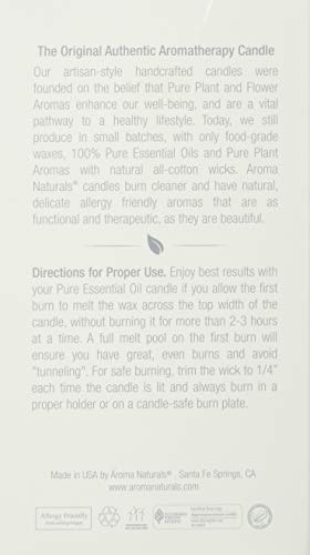 Aroma Naturals Lavender & Tangerine Essential Oil Scented Pillar Candle, Relaxing, 2.5 Inch X 4 Inch #TOP2