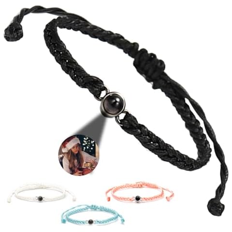 ChiCoko Personalized Photo Bracelets, Custom Photo Projection Bracelet, Adjustable Projection Bracelet with Picture Inside for Women Man Anniversary Day Cover