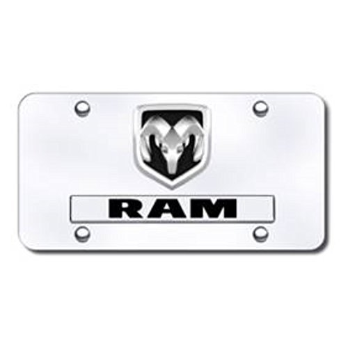 Dodge Carbeyondstore Black Dodge Ram Logo Front License Plate Frame Stainless Steel Mirror Mopar #TOP1