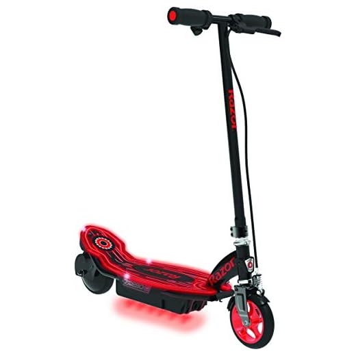 Razor Unisex-Youth Powercore E90 Glow Elektrisk skoter, svart, en storlek