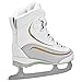 Lake Placid Everest Women's Soft Boot Figure Ice Skate, White/Gold, Size 10