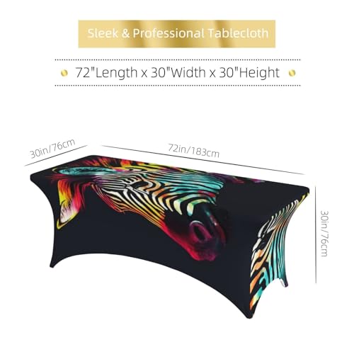 Nappe ajustée stretch zèbre multicolore en élasthanne de qualité - 7