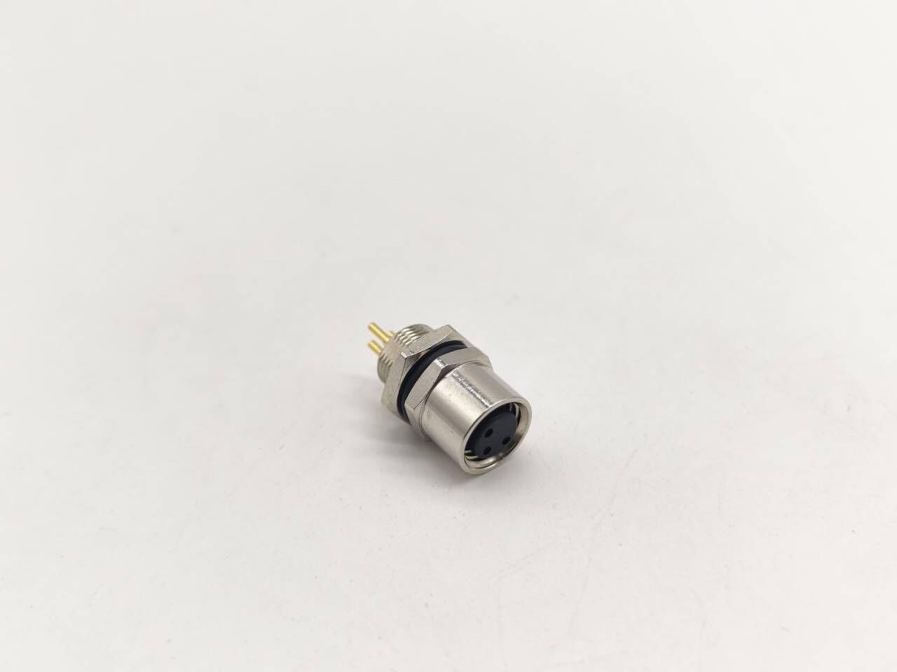 Elecbee 10pcs M8 Circular Connector Straight 3 Pin Female Back Mount PCB Socket Female 3 Pin Straight M8 Circular Connector