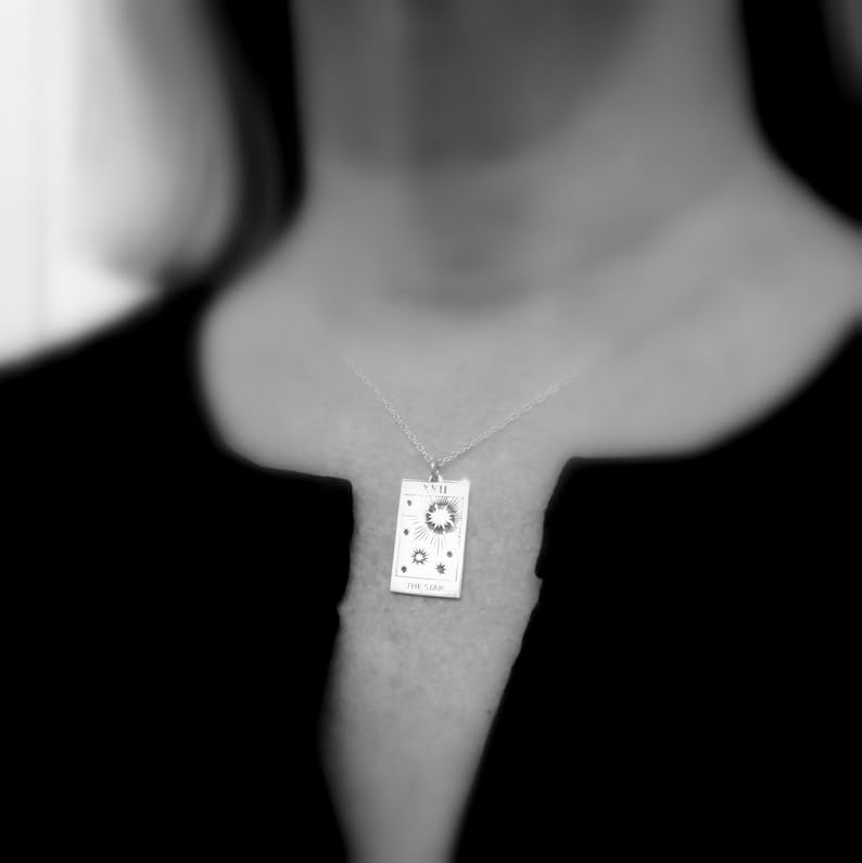 Collier étoile de tarot en argent, un symbole d'espoir et de force - 3