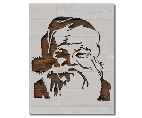 Santa Claus Face Stencil 5.5 x 8.5 Inches