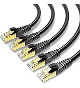 SNOWKIDS Cat 8 Netzwerkkabel 20m, 40Gbps LAN Kabel Hochgeschwindigkeits 2000MHz S/FTP Ethernet Kabel Gigabit RJ45 Nylon geflochtener Vergoldeter Patchkabel für PS5/4 Router Modem TV Switch Laptop