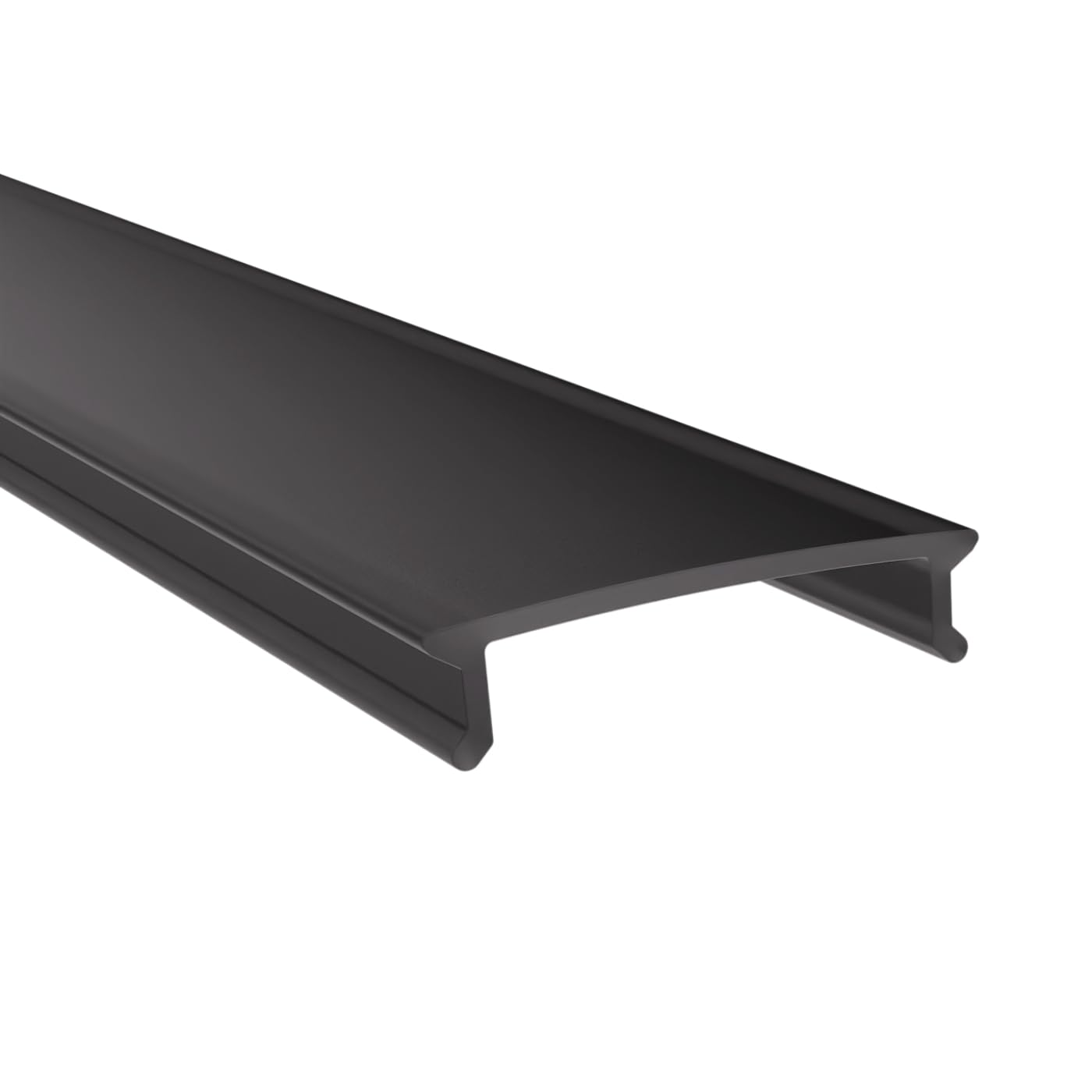 Profil LED de montage en surface noir - 2000 x 21 x 18,5 mm pour bandes LED larges jusqu'à 16 mm (par exemple pour Philips Hue) + couvercle noir + accessoires