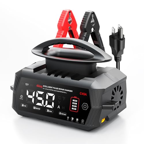 Car Battery Charger 45 Amp, 6V/12V/24V Smart Automotive Battery Charger, Battery Maintainer, Trickle Charger for Lead-Ac - Detailed View