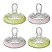 Tommee Tippee Succhietto Simile Al Seno Materno,6-18 Mesi, Giallo e Rosa, Femmina, 4 Pezzi