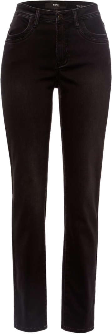 BRAX Women's Style Mary Five-Pocket-Jeans in Thermo Denim, Used Dark Grey, 31W x 30L